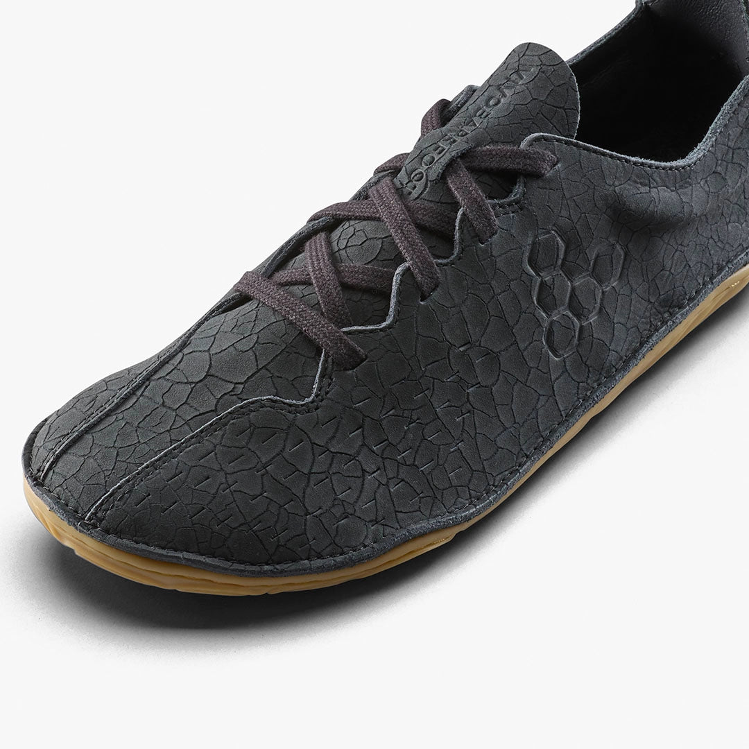 SENSUS WOMENS OBSIDIAN CRACKED LEATHER - Vivobarefoot