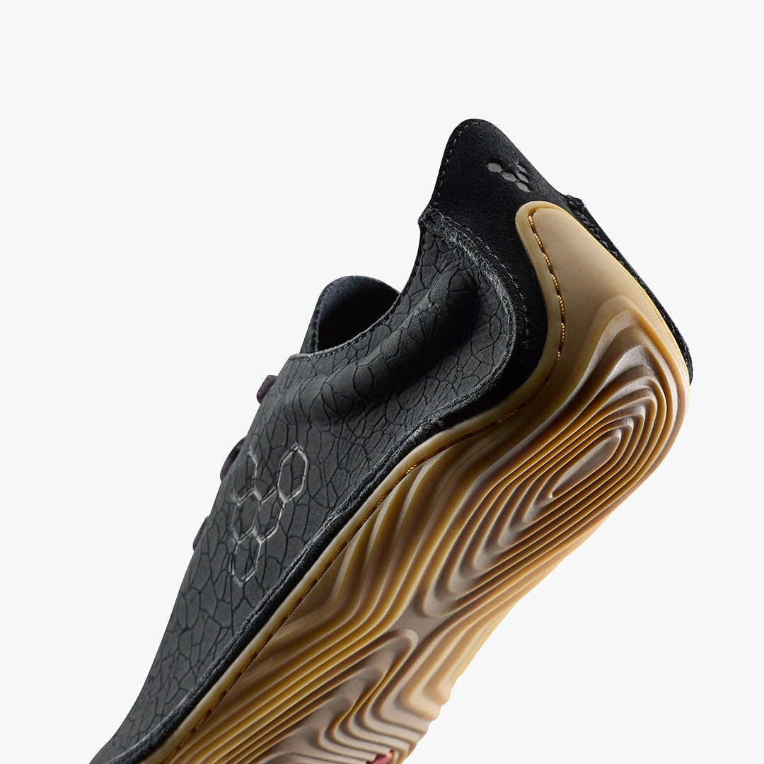 SENSUS WOMENS OBSIDIAN CRACKED LEATHER - Vivobarefoot