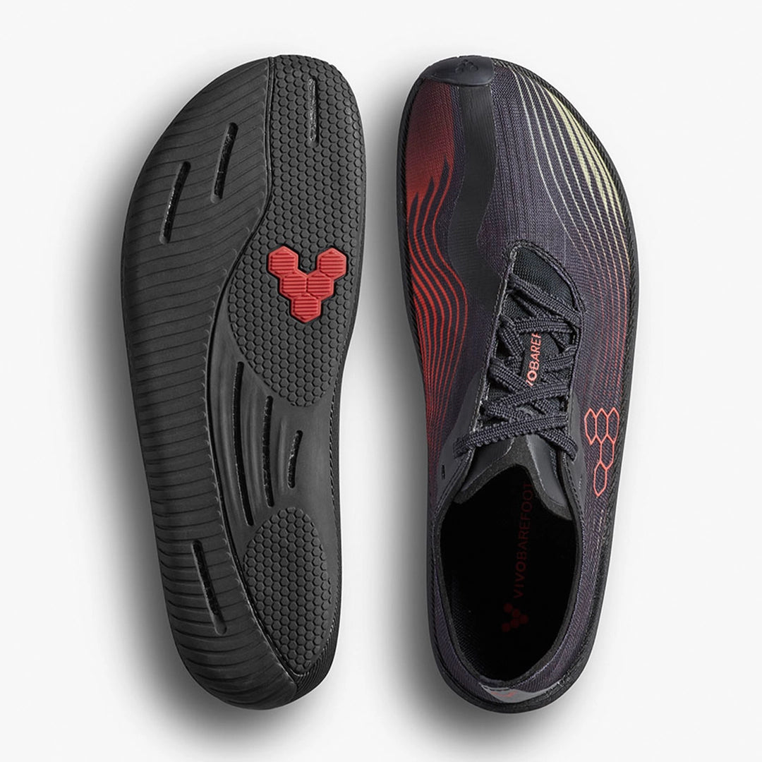 PRIMUS FLOW WOMENS OBSIDIAN/CHERRY TOMATO - Vivobarefoot