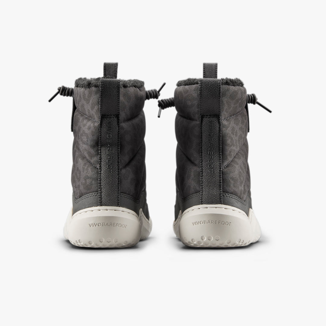 GOBI HIBER WOMENS BLACK LEOPARD - Vivobarefoot