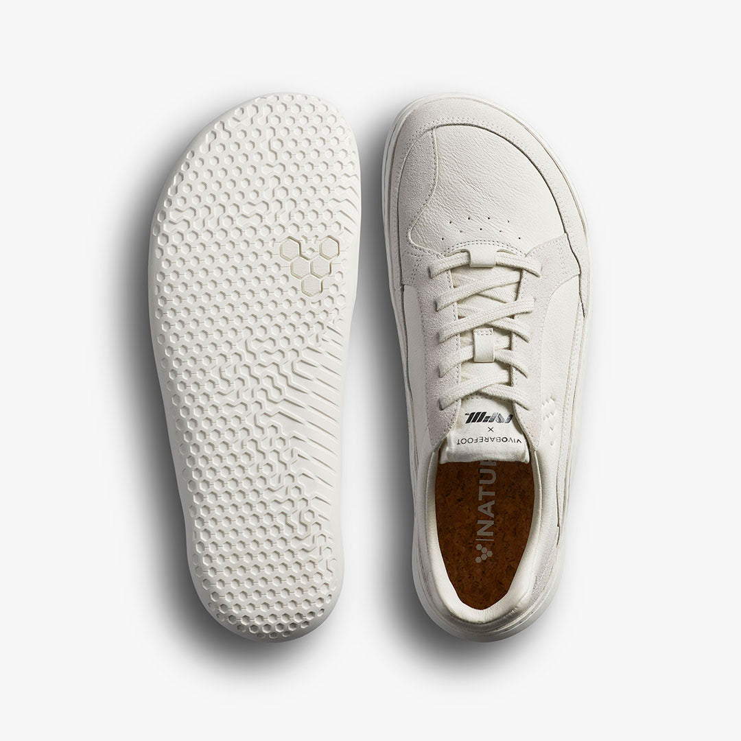 GOBI II SNEAKER PREMIUM LEATHER MENS LIMESTONE - Vivobarefoot