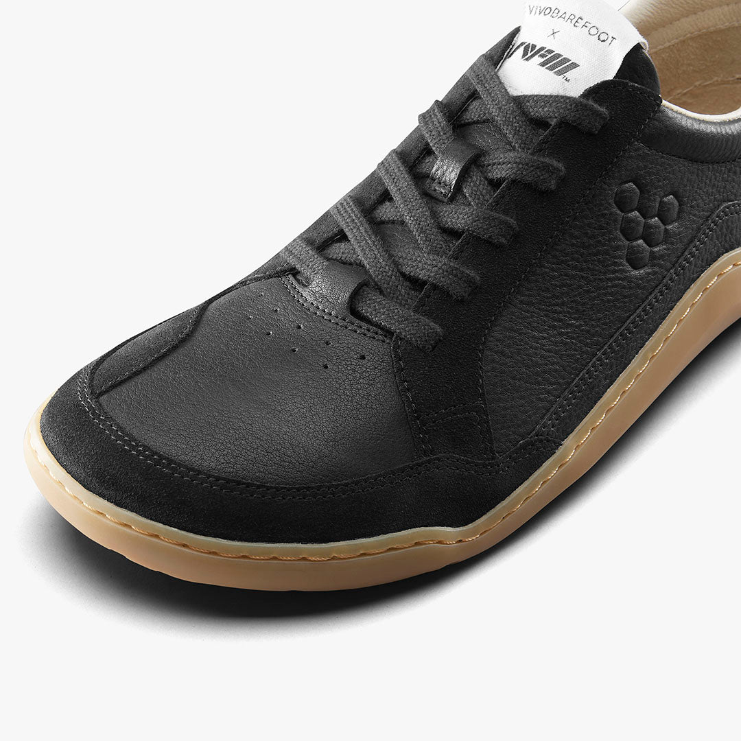 GOBI II SNEAKER PREMIUM LEATHER WOMENS OBSIDIAN - Vivobarefoot