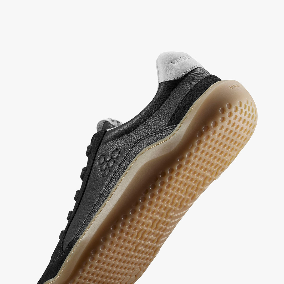 GOBI II SNEAKER PREMIUM LEATHER WOMENS OBSIDIAN - Vivobarefoot