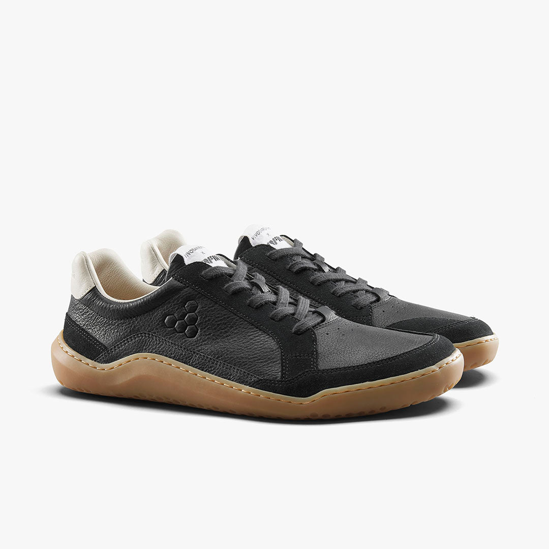 GOBI II SNEAKER PREMIUM LEATHER WOMENS OBSIDIAN - Vivobarefoot