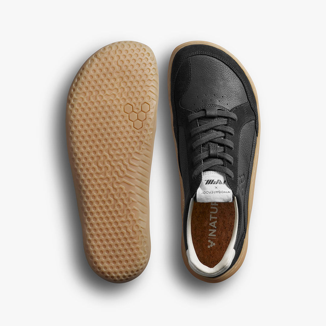 GOBI II SNEAKER PREMIUM LEATHER WOMENS OBSIDIAN - Vivobarefoot