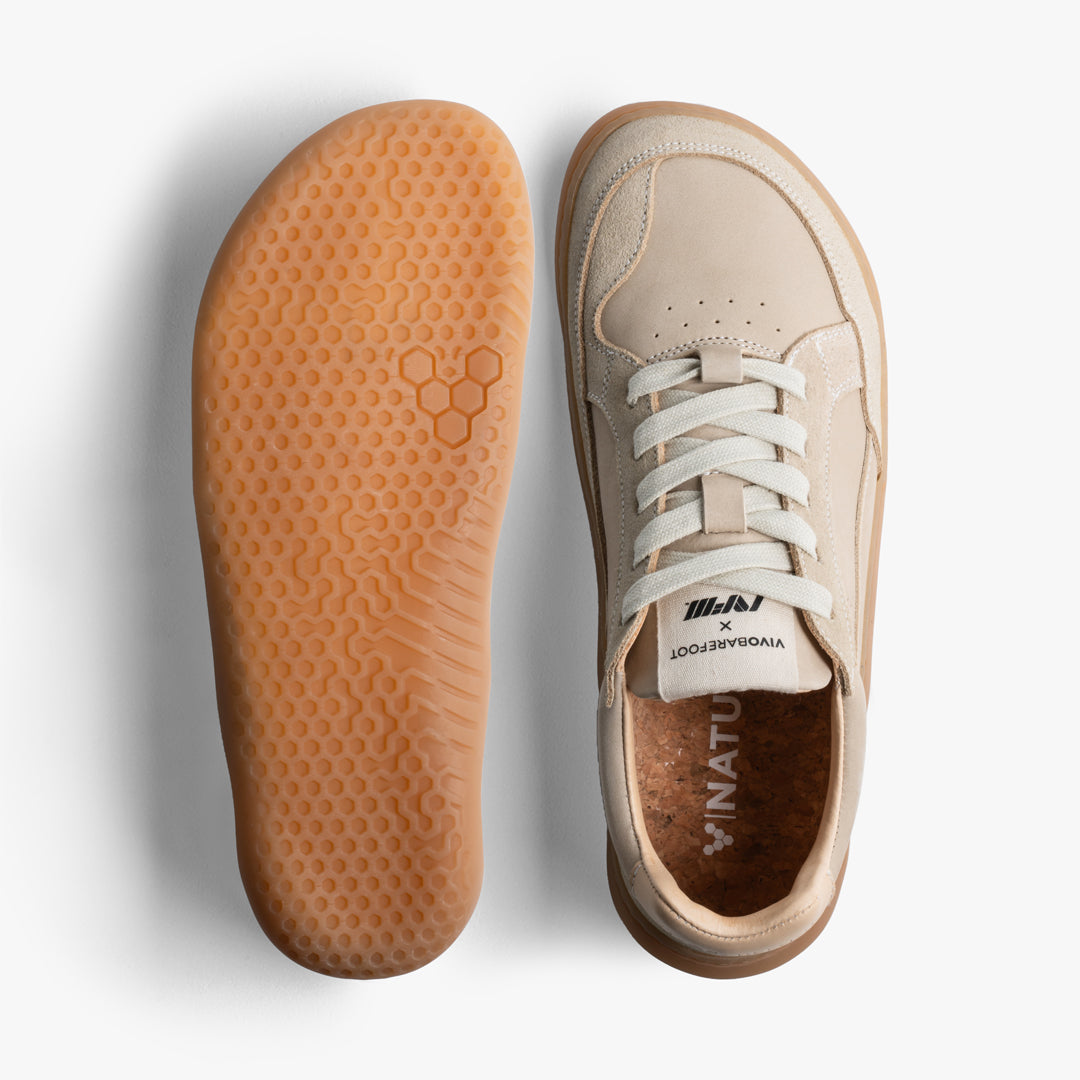 GOBI SNEAKER PREMIUM LEATHER WOMENS SAND - Vivobarefoot