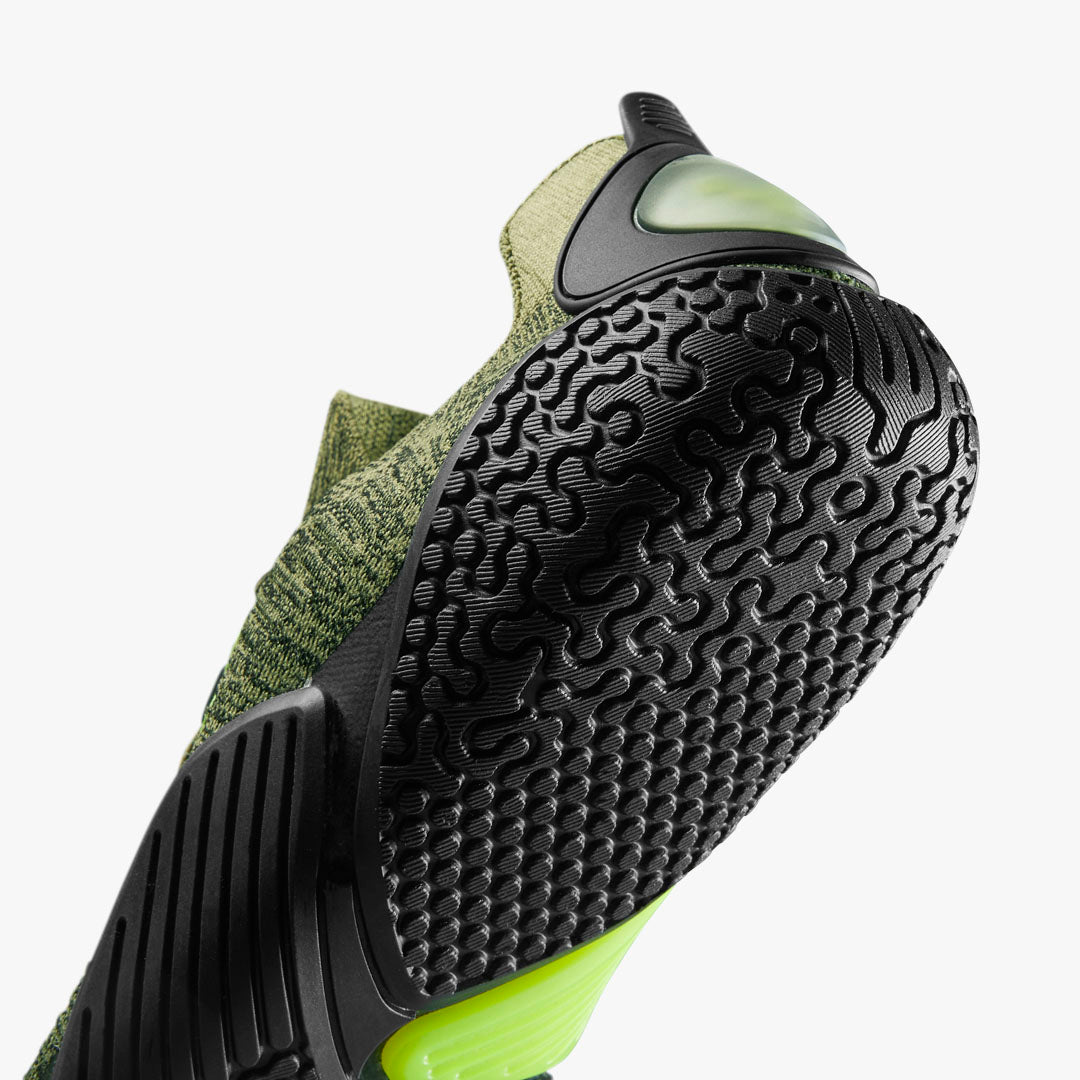 MOTUS FLEX WOMENS FOREST GREEN/ACID LIME - Vivobarefoot