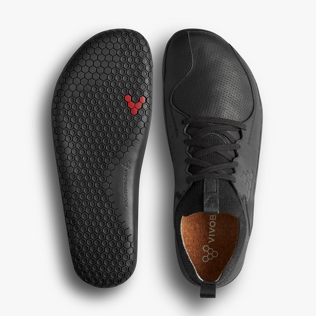 PRIMUS ASANA LEATHER MENS OBSIDIAN - Vivobarefoot
