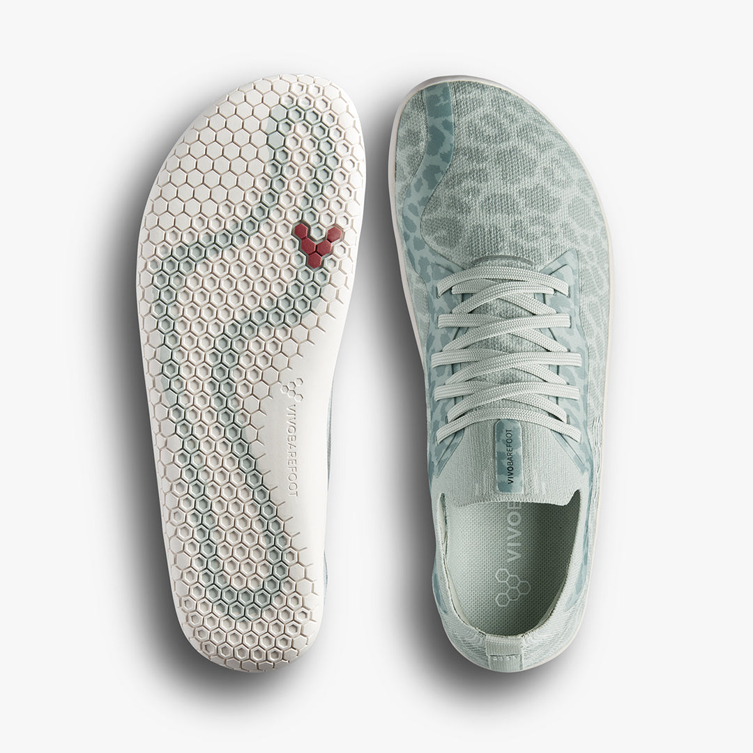 PRIMUS LITE KNIT WOMENS FROSTED MINT LEOPARD - Vivobarefoot
