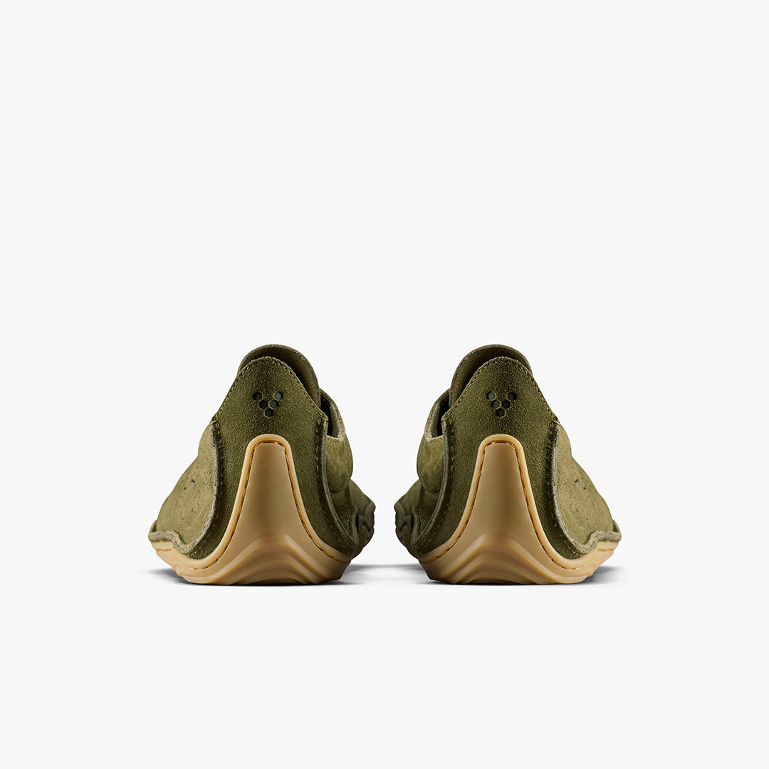 SENSUS MENS DARK OLIVE CRACKED LEATHER - Vivobarefoot