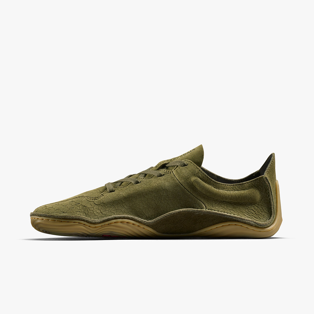 SENSUS MENS DARK OLIVE CRACKED LEATHER - Vivobarefoot
