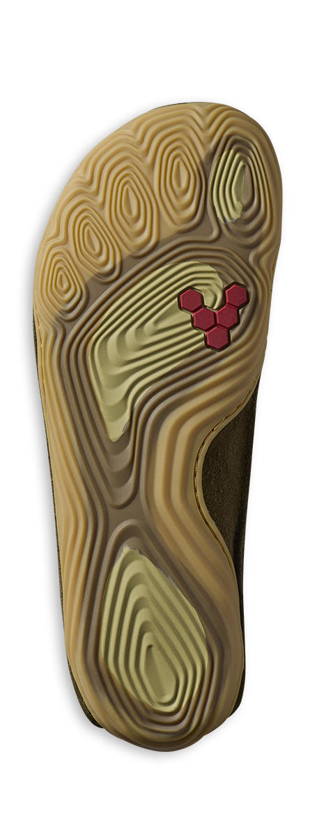 SENSUS MENS DARK OLIVE CRACKED LEATHER - Vivobarefoot