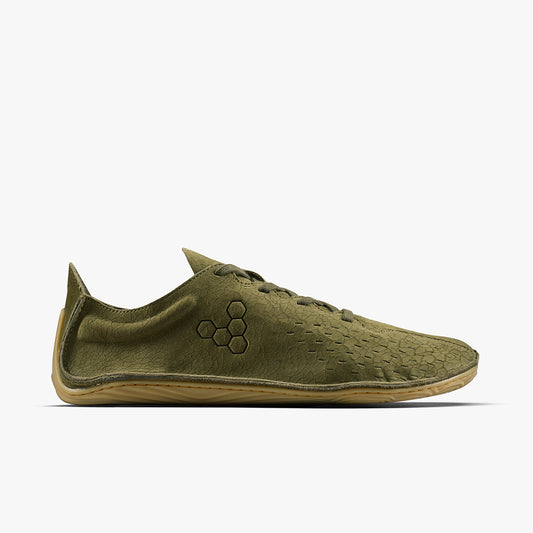 SENSUS MENS DARK OLIVE CRACKED LEATHER - Vivobarefoot