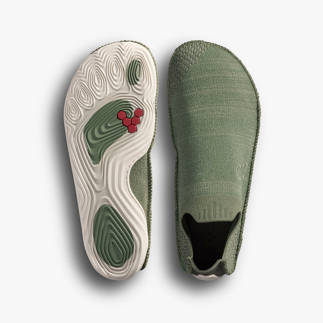 SENSUS SLIP ON KNIT MENS OLIVE NIGHT - Vivobarefoot