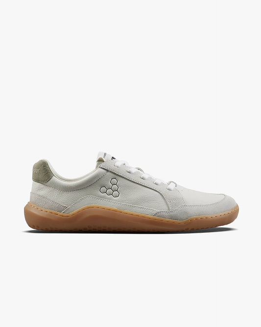 GOBI II SNEAKER PREMIUM LEATHER WOMENS LIMESTONE DUSTY GREEN - Vivobarefoot