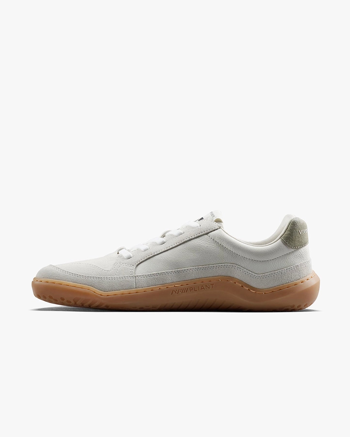 GOBI II SNEAKER PREMIUM LEATHER WOMENS LIMESTONE DUSTY GREEN - Vivobarefoot