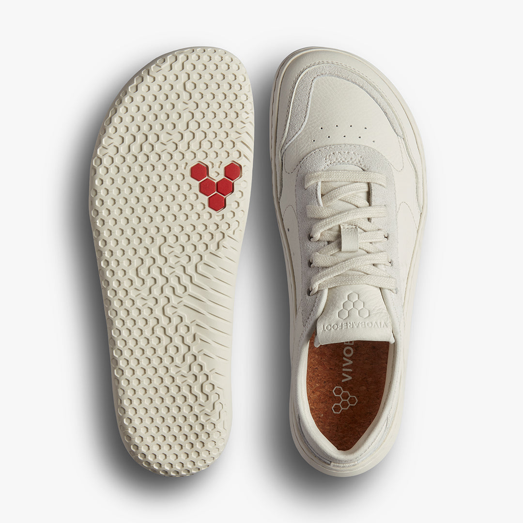GOBI SNEAKER LEATHER WOMENS LIMESTONE - Vivobarefoot