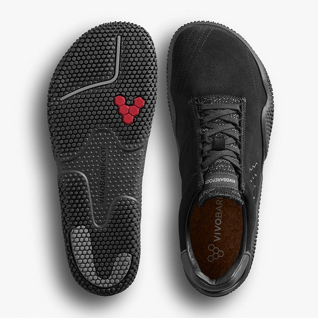 MOTUS STUDIO SNEAKER LTH MENS OBSIDIAN - Vivobarefoot