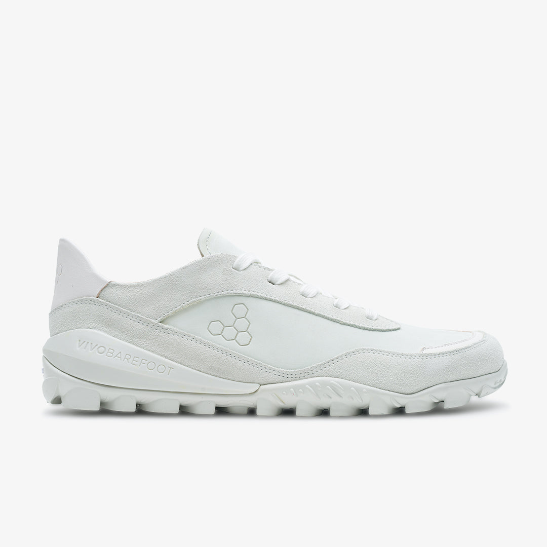 NOVUS WOMENS TRAINER SHOES WHITE LEATHER - Vivobarefoot