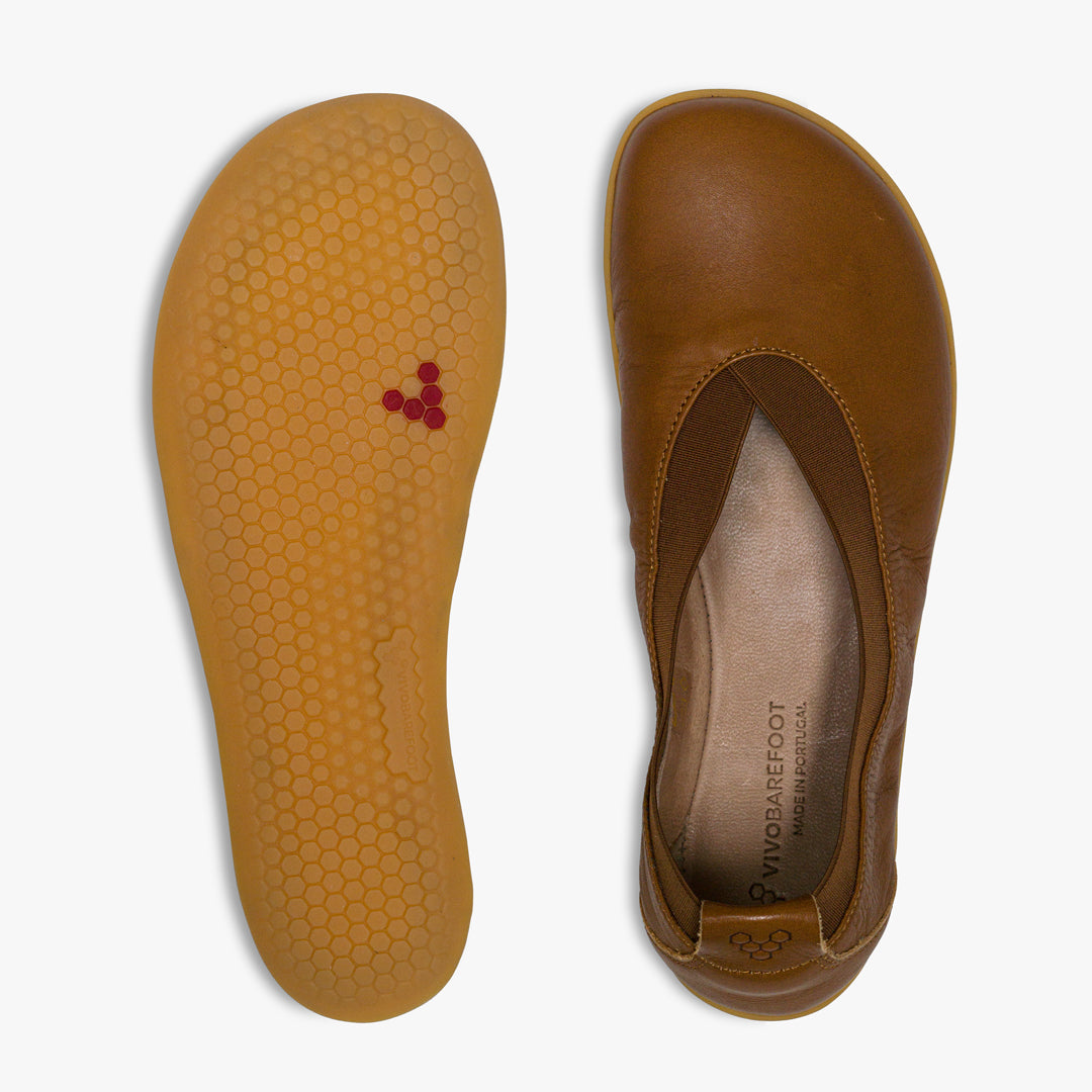OPANKA BALLERINA WOMENS FOOTWEAR TAN - Vivobarefoot