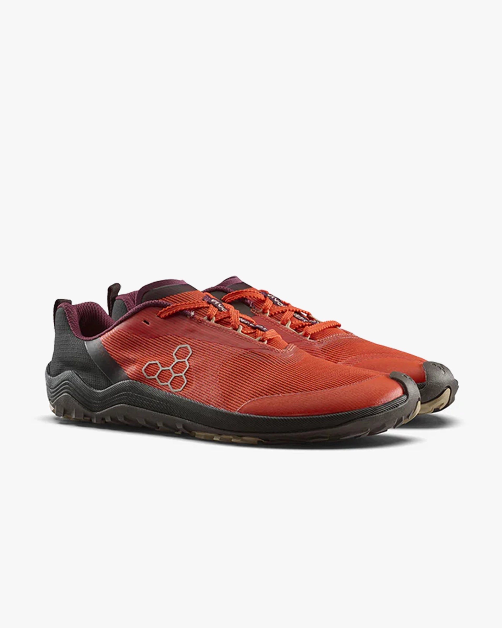 PRIMUS TRAIL KNIT FG MENS OBSIDIAN/CHERRY TOMATO - Vivobarefoot