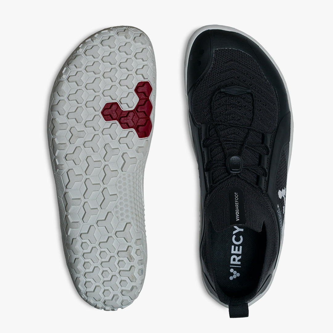 PRIMUS TRAIL KNIT FG MENS OBSIDIAN WHITE - Vivobarefoot