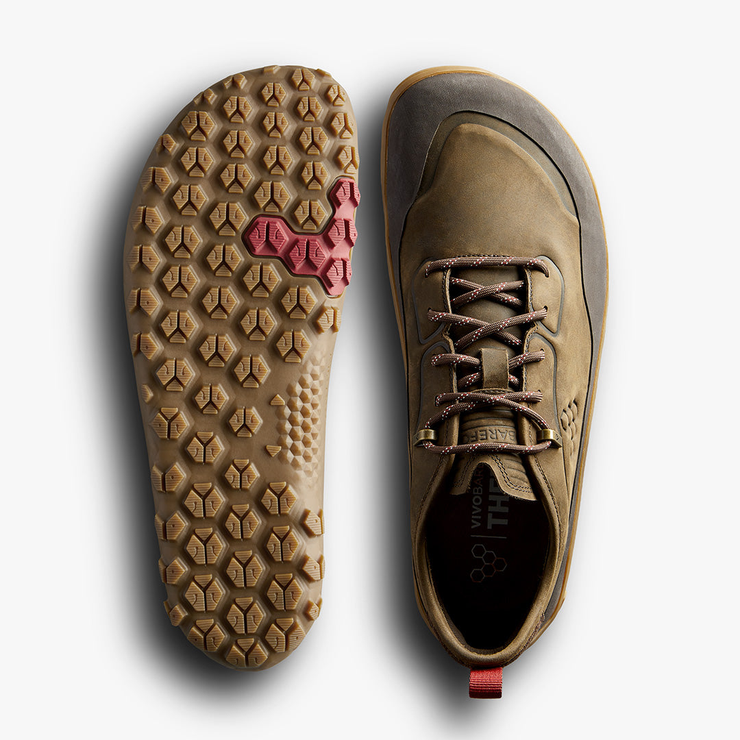 TRACKER LEATHER LOW MENS BRACKEN - Vivobarefoot