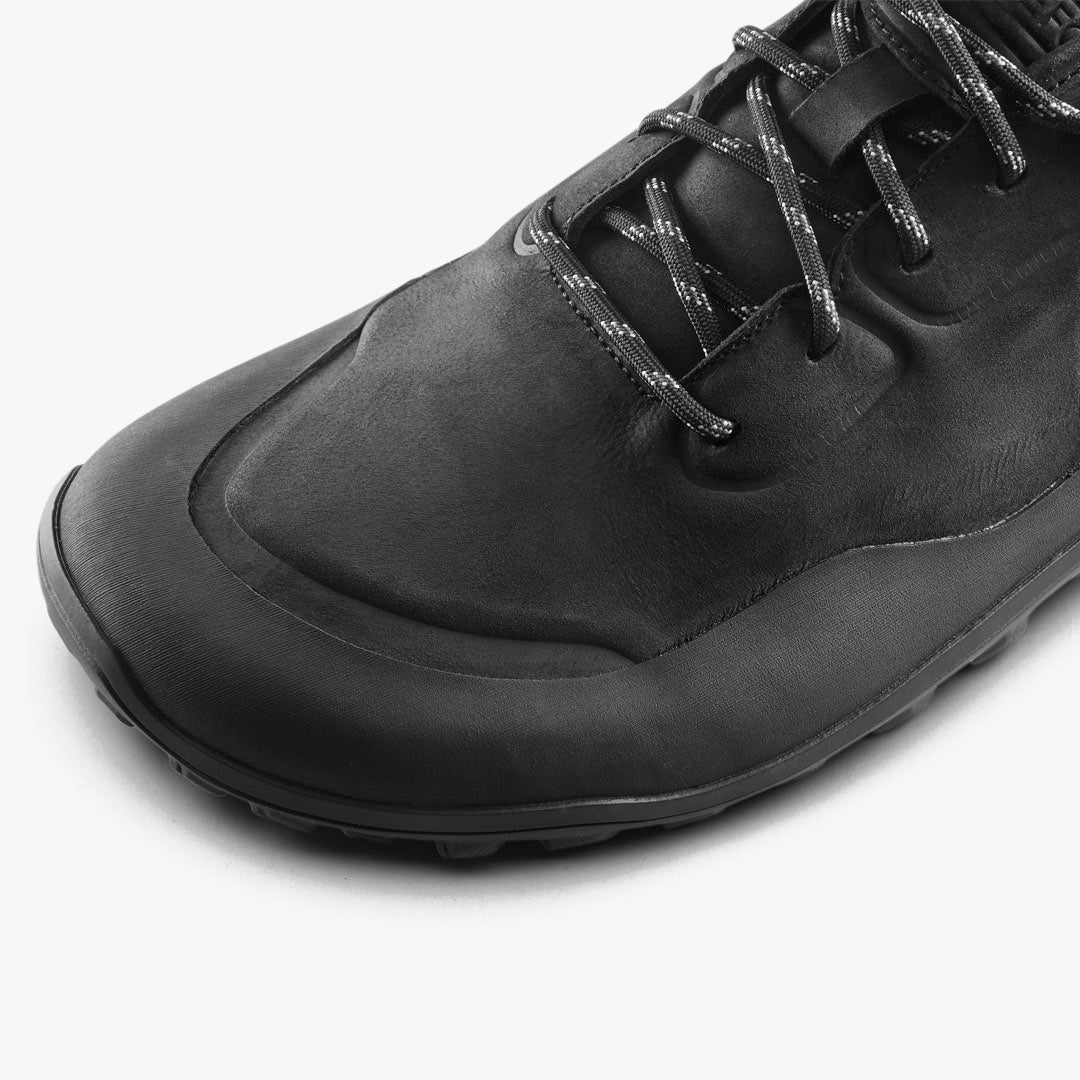 TRACKER LEATHER LOW MENS OBSIDIAN - Vivobarefoot