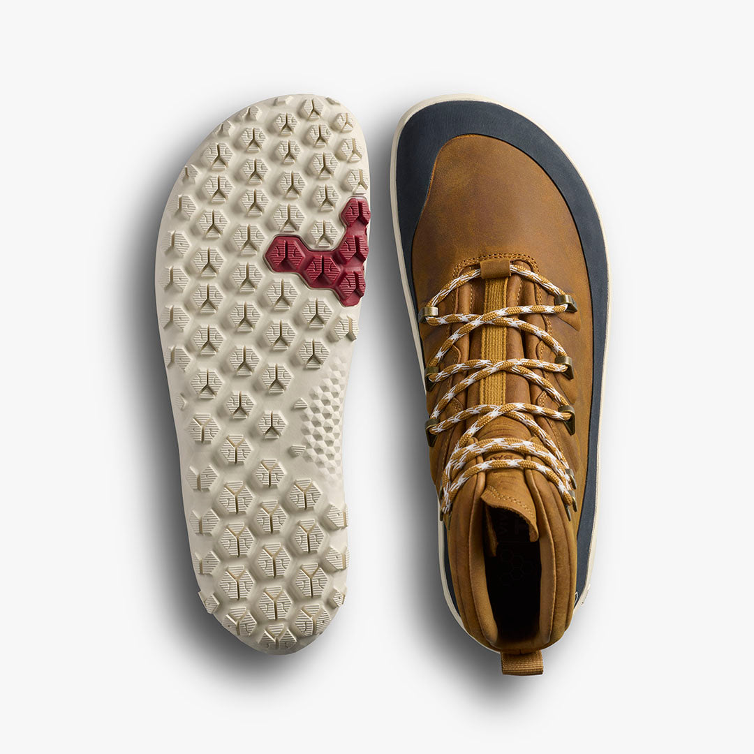 TRACKER LEATHER AT WOMENS ACORN - Vivobarefoot