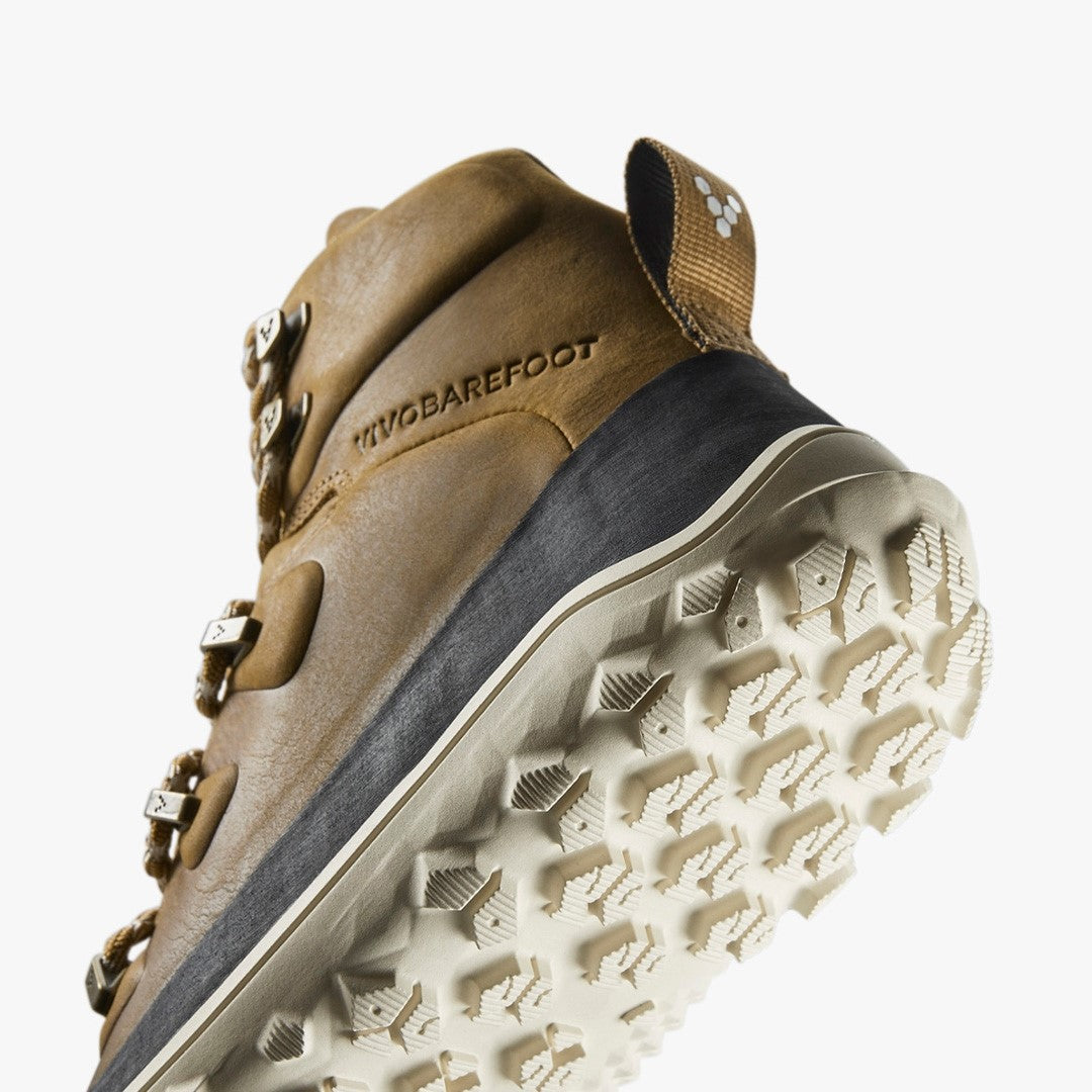 TRACKER LEATHER AT WOMENS TAN - Vivobarefoot