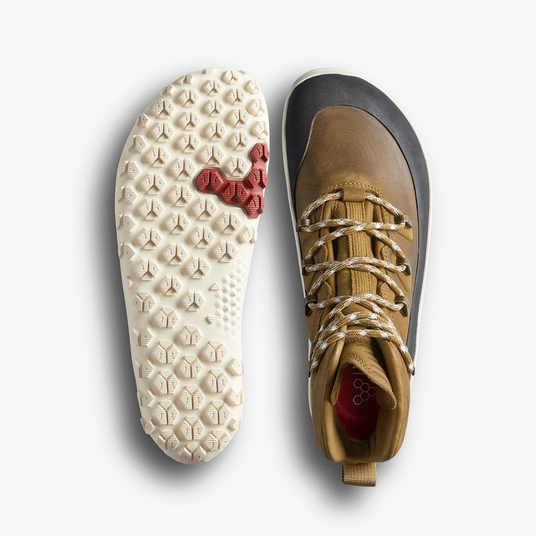 TRACKER LEATHER AT WOMENS TAN - Vivobarefoot