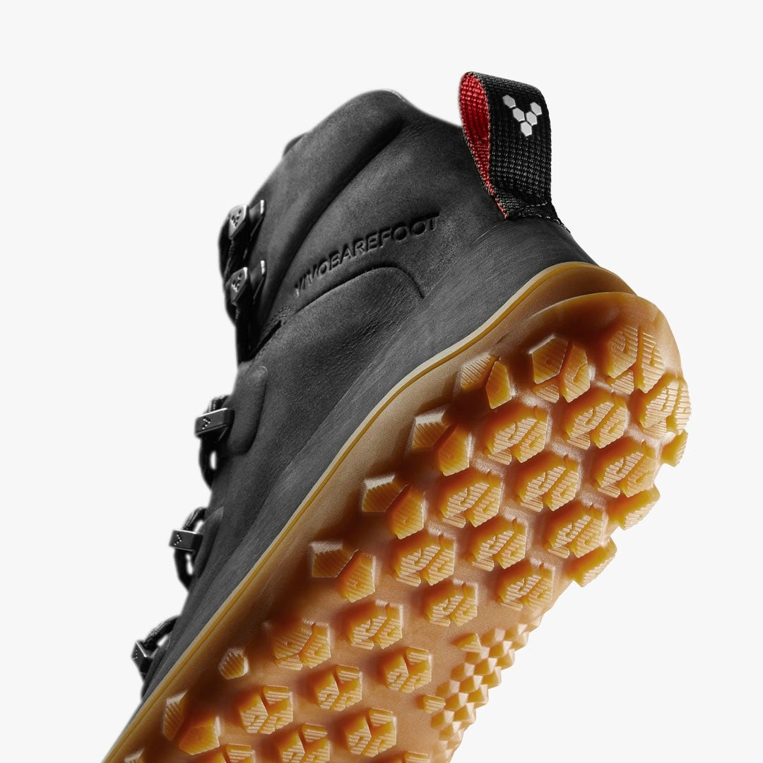 TRACKER LEATHER AT MENS OBSIDIAN - Vivobarefoot