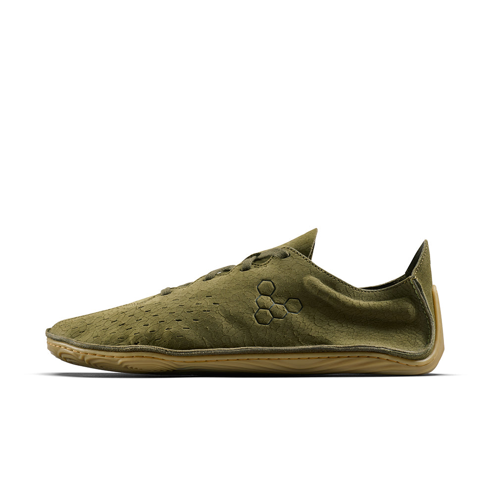 SENSUS MENS DARK OLIVE CRACKED LEATHER - Vivobarefoot